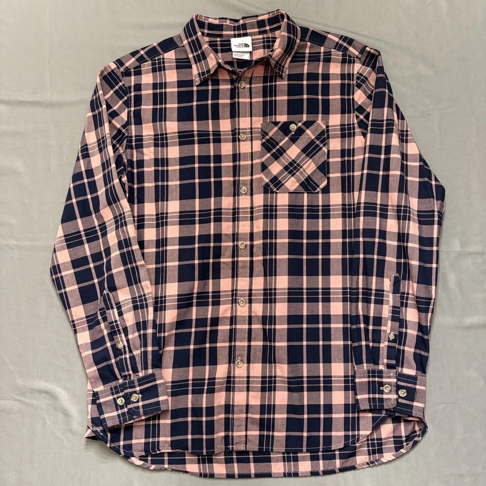 The North Face Men's Large Button Up Hayden Pass 2.0 Long-Sleeve Plaid Outdoors